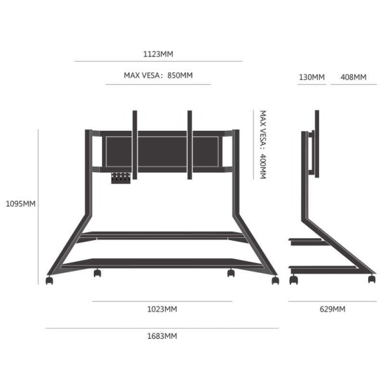 TV Stand for Large Sizes, Suitable for 75"/85"/98"/100" TVs, for Thunderbird and Sony (2nd Generation) - Memoo.com